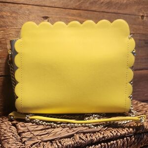 Talbots Yellow Scalloped Edge Purse
